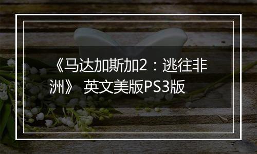 《马达加斯加2：逃往非洲》 英文美版PS3版