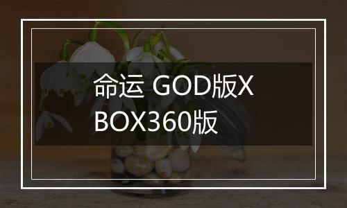 命运 GOD版XBOX360版