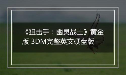 《狙击手：幽灵战士》黄金版 3DM完整英文硬盘版