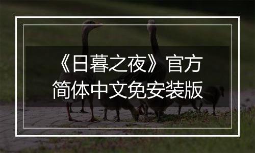 《日暮之夜》官方简体中文免安装版