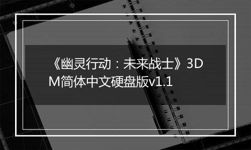 《幽灵行动：未来战士》3DM简体中文硬盘版v1.1
