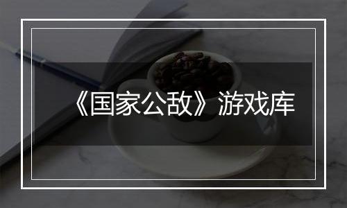 《国家公敌》游戏库