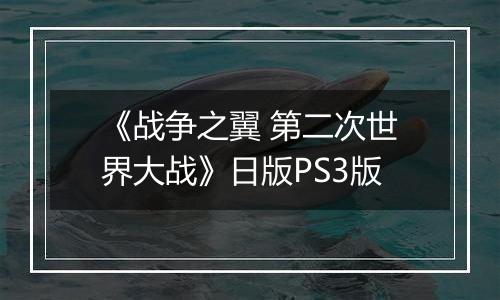 《战争之翼 第二次世界大战》日版PS3版