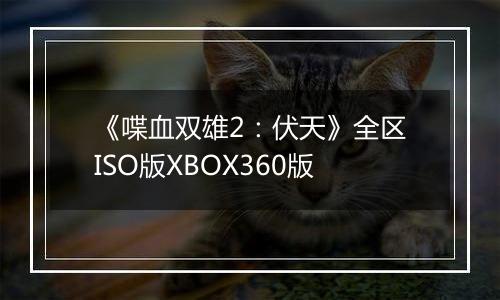 《喋血双雄2：伏天》全区ISO版XBOX360版