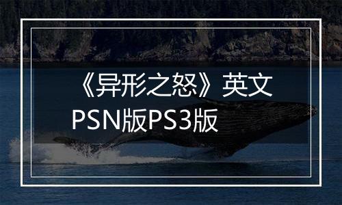 《异形之怒》英文PSN版PS3版
