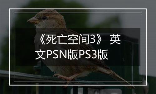 《死亡空间3》 英文PSN版PS3版