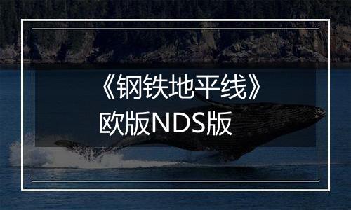 《钢铁地平线》 欧版NDS版