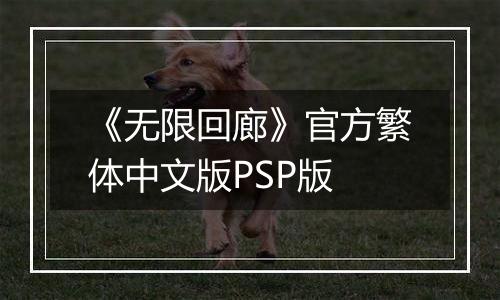 《无限回廊》官方繁体中文版PSP版
