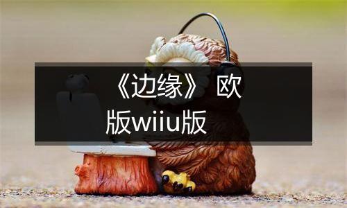《边缘》 欧版wiiu版