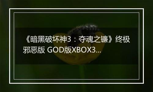 《暗黑破坏神3：夺魂之镰》终极邪恶版 GOD版XBOX360版