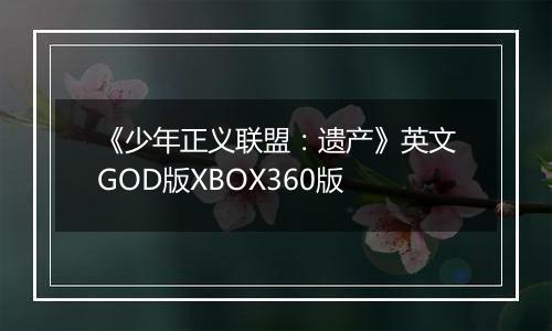 《少年正义联盟：遗产》英文GOD版XBOX360版