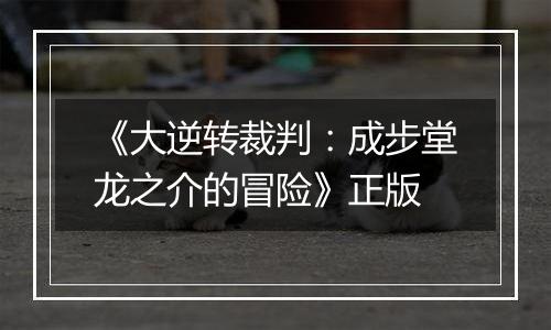 《大逆转裁判:成步堂龙之介的冒险》正版