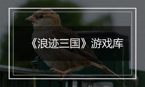 《浪迹三国》游戏库