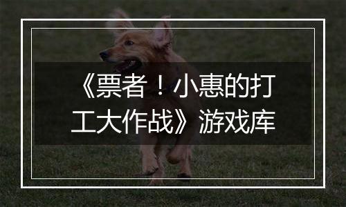 《票者！小惠的打工大作战》游戏库