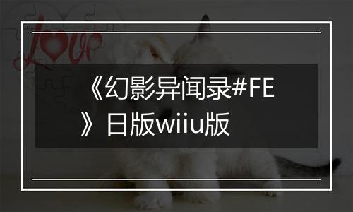 《幻影异闻录#FE》日版wiiu版