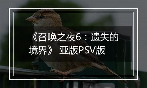 《召唤之夜6：遗失的境界》 亚版PSV版