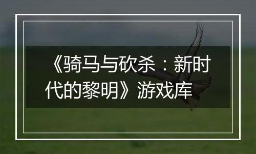《骑马与砍杀：新时代的黎明》游戏库