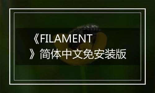 《FILAMENT》简体中文免安装版