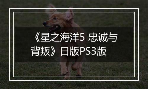 《星之海洋5 忠诚与背叛》日版PS3版