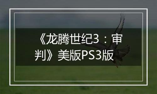 《龙腾世纪3：审判》美版PS3版