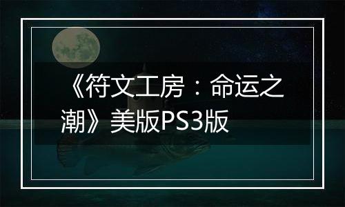 《符文工房：命运之潮》美版PS3版