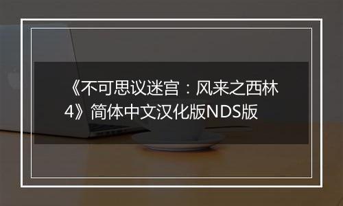 《不可思议迷宫：风来之西林4》简体中文汉化版NDS版