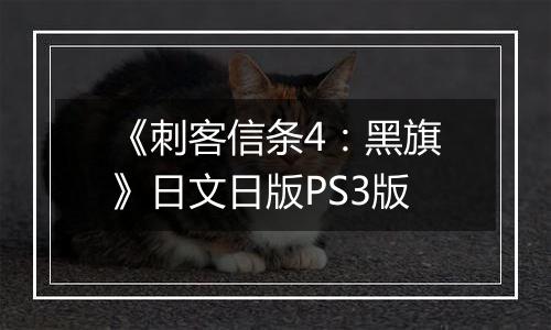 《刺客信条4:黑旗》日文日版PS3版