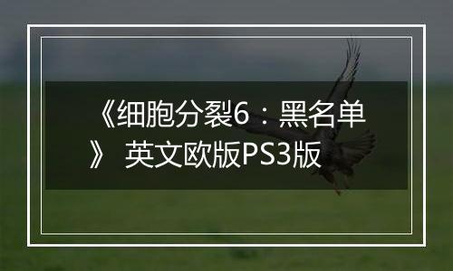 《细胞分裂6:黑名单》 英文欧版PS3版