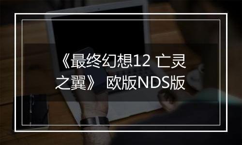 《最终幻想12 亡灵之翼》 欧版NDS版