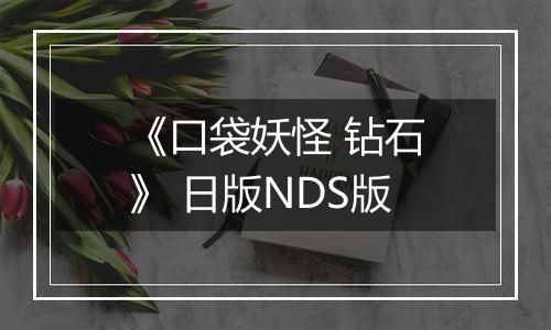 《口袋妖怪 钻石》 日版NDS版