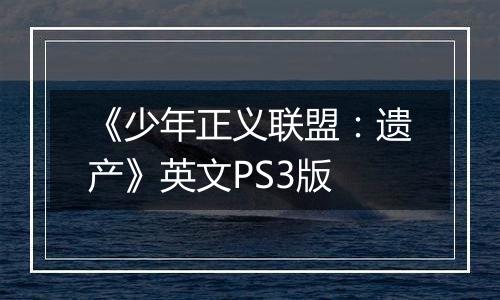 《少年正义联盟：遗产》英文PS3版