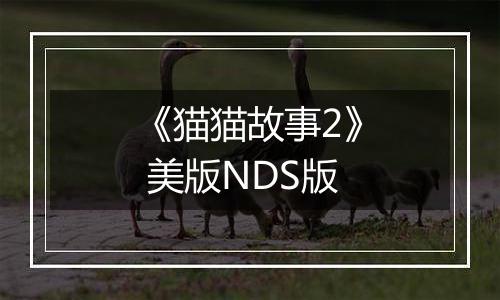 《猫猫故事2》 美版NDS版