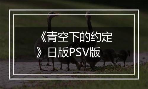 《青空下的约定》日版PSV版