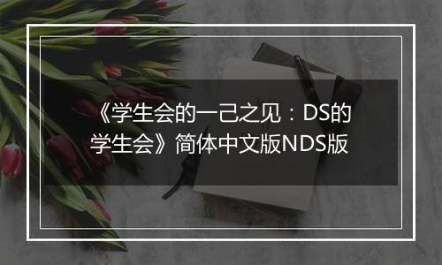 《学生会的一己之见：DS的学生会》简体中文版NDS版