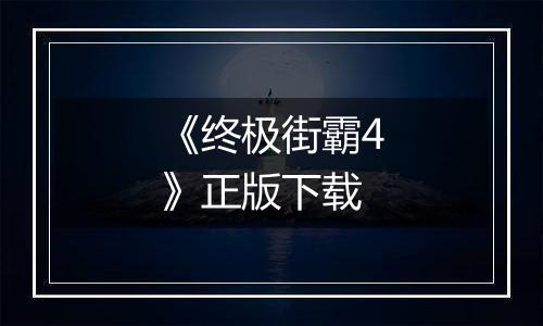 《终极街霸4》正版下载