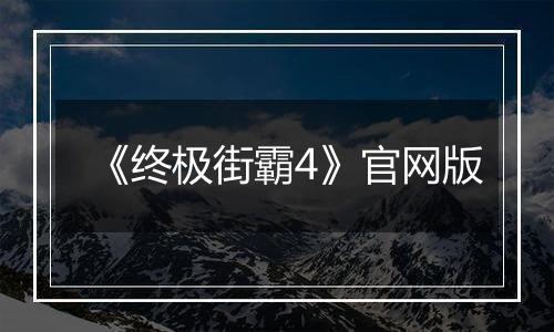 《终极街霸4》官网版