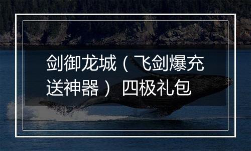 剑御龙城（飞剑爆充送神器） 四极礼包