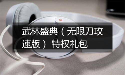 武林盛典（无限刀攻速版） 特权礼包