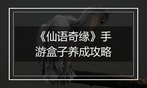《仙语奇缘》手游盒子养成攻略