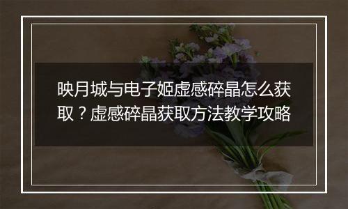 映月城与电子姬虚感碎晶怎么获取？虚感碎晶获取方法教学攻略