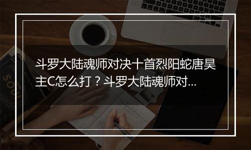 斗罗大陆魂师对决十首烈阳蛇唐昊主C怎么打？斗罗大陆魂师对决十首烈阳蛇唐昊主C打法介绍