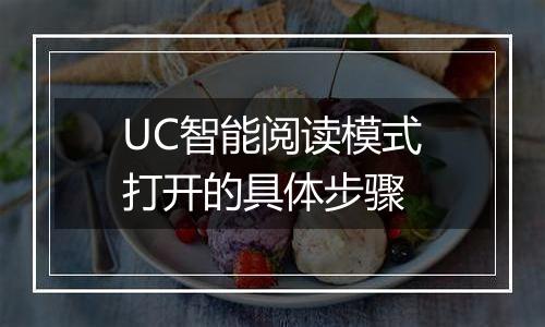 UC智能阅读模式打开的具体步骤