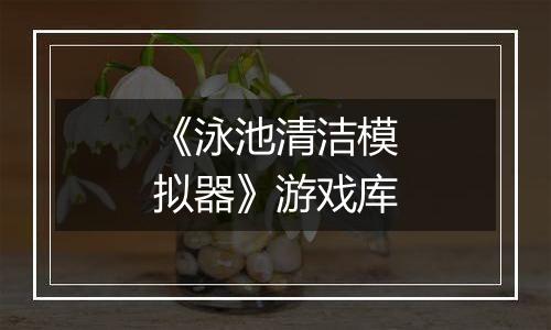 《泳池清洁模拟器》游戏库