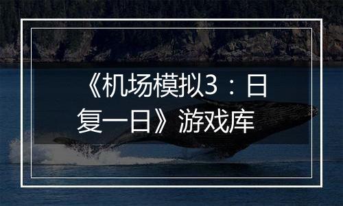 《机场模拟3：日复一日》游戏库