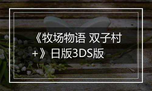 《牧场物语 双子村+》日版3DS版