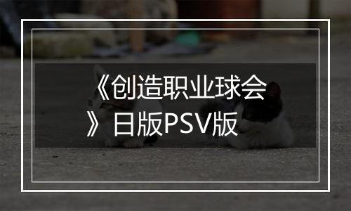 《创造职业球会》日版PSV版