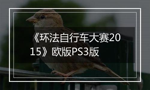 《环法自行车大赛2015》欧版PS3版