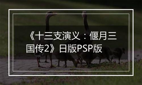 《十三支演义：偃月三国传2》日版PSP版