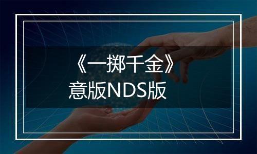 《一掷千金》 意版NDS版