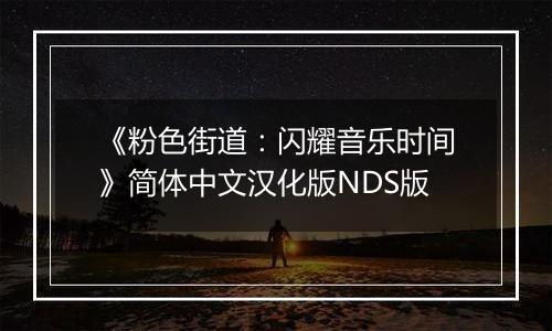 《粉色街道：闪耀音乐时间》简体中文汉化版NDS版